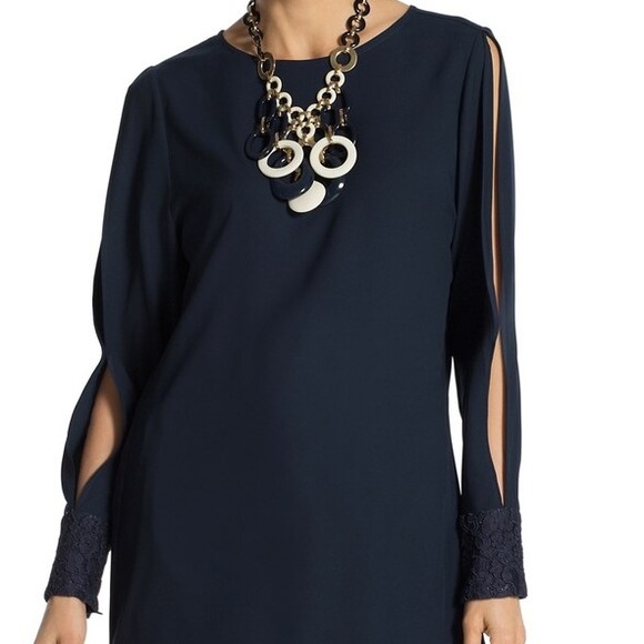 Chico's Tops - NWOT CHICO'S Black Label  Tie Sleeve Hardware Top Dark Chocolate Size 00 $129